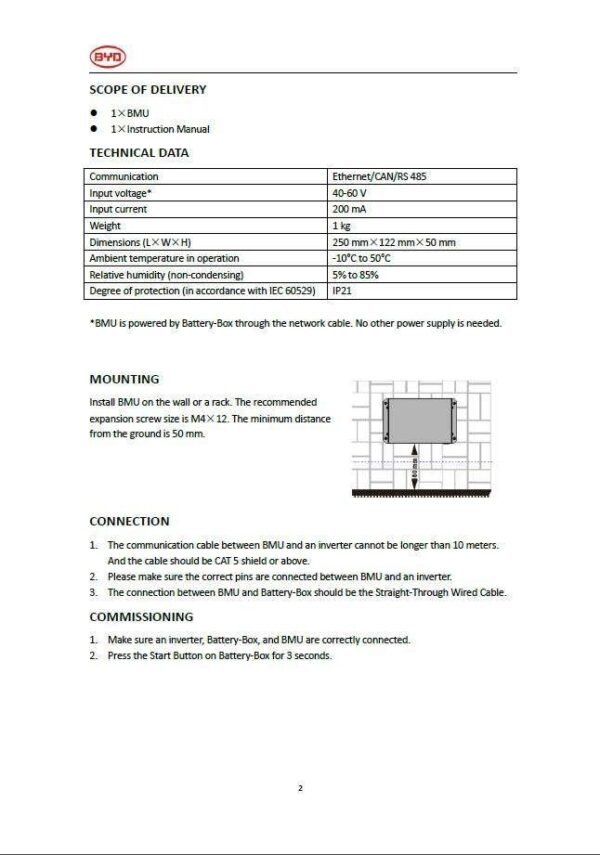 BYD Battery-Box Premium LV BMU - IP55 - Image 3