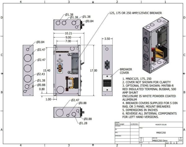 MidNite DC Solar Breaker Box w/ 250A Breaker - Image 5