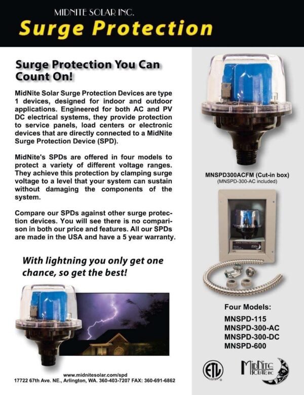 MidNite Solar 300 VAC AC Surge Protector - Image 2